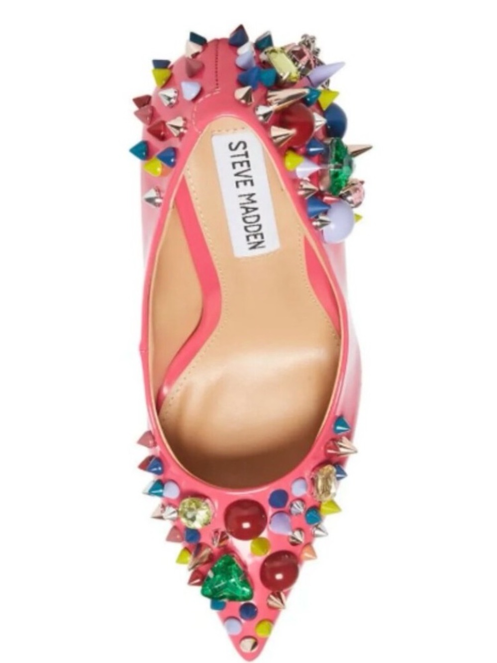 Steve Madden Hot Pink Jeweled Pointed-Toe Stiletto Pump - Picture 6 of 17